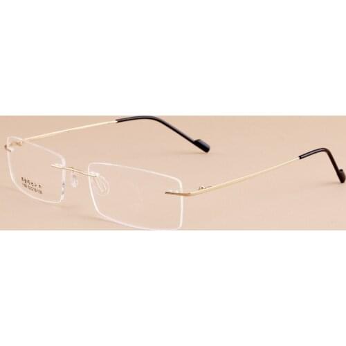 New Memory Alloy Brand Glasses Frame Eyeglasses Men women Rimless Frame Myopia Prescription Glasses 1189