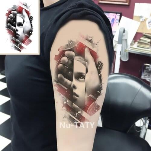 Nu-Taty Waterproof Temporary Sticker Future Female Head Portrait Series Rose Girl Fruit Girl Super Fashion Charm Tattoo Stickers