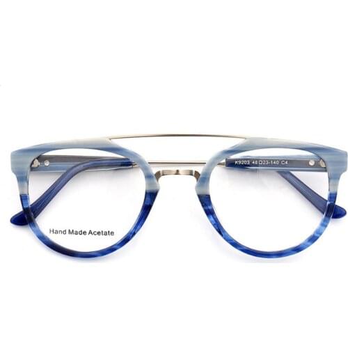Big Cat Eye Glasses Frames Handmade Acetate Eyeglasses Women Myopia Spectacles Optical Double Bridge Eyewear Oversize