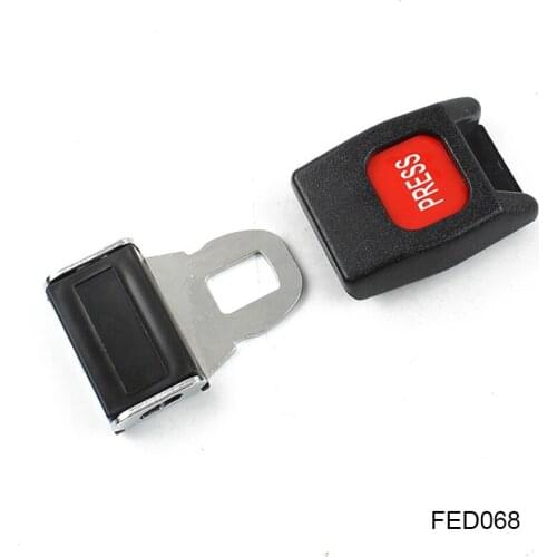 Black Color Released Push Button Seat Belt Buckle (FED068)