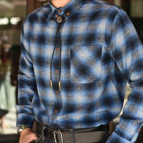 SauceZhan Mens Wool Shirts