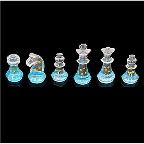 Diy 3D International Chess Shape Epoxy Resin Mold for Diy Jewelry Making Tools Handmade Chess Mould Findings