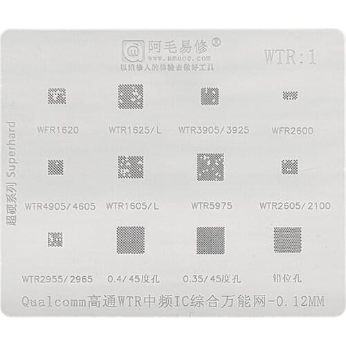 Amaoe WTR1 BGA Stencil Reballing For WTR5975 WTR2605 WTR2100 WTR2955 WTR2965 WTR1625L WTR1605L IC Chip Solder Tin Planting Net