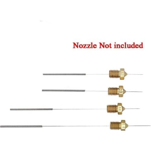 10pcs/Set Stainless Steel Cleaning Needle 0.15mm 0.2mm 0.25mm 0.3mm 0.35mm 0.4mm Part Drill For Nozzle 3D Printers Parts