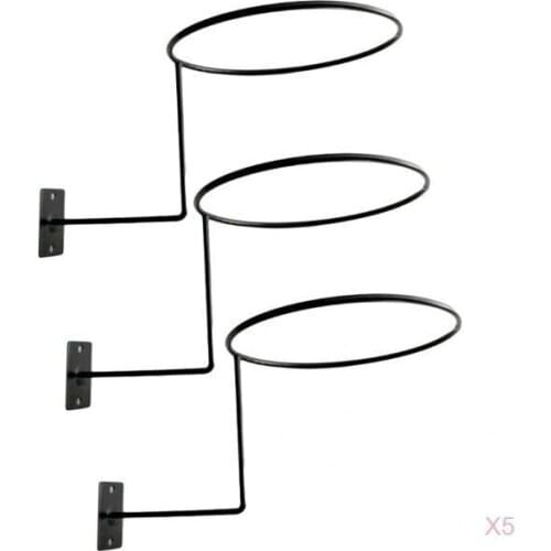 15 Pieces Helmet Display Holder Stand Hanger for Painter Sun Hat Scarves Wall-mounted Metal Holder Stand Hat Ball Wig Storage