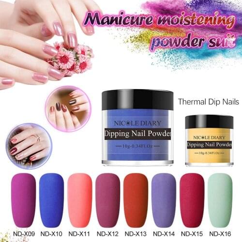 8 Colour Nail Powder Glitter Without Lamp Cure Natural Manicure Tools Nail Art Dipping Powder glitter set decorazioni unghie