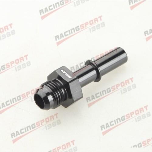 Quick Connect AN-8 8AN AN-8 AN8 To 3/8" Male Fuel Line Rail Adapter Black