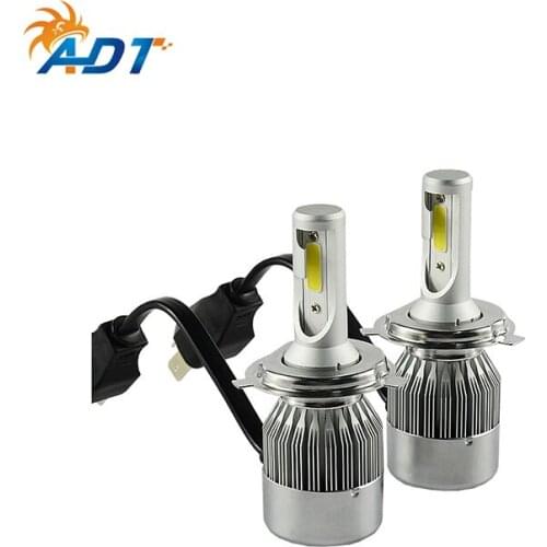 C6 Led Headlight COB 7600LM 72w h4 9005 9006 super bright H11 led auto headlight H7 built-in Fan