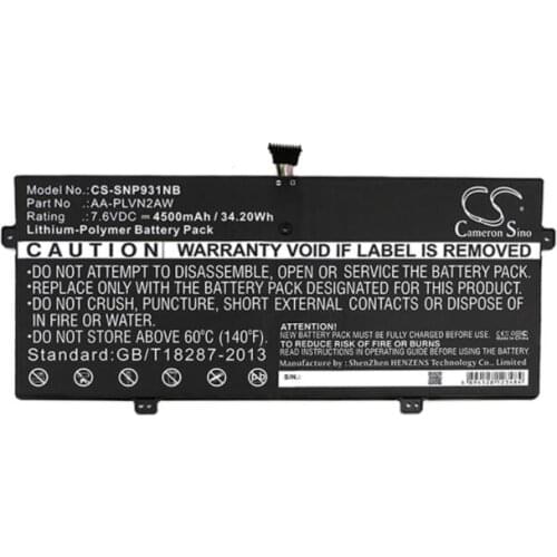 Cameron sino 4500mah battery for SAMSUNG 930X2K-K01 930X2K-K01CN ATIV BOOK 9 12.2" NP930X2K NP930X2K-K01HK AA-PLVN2AW