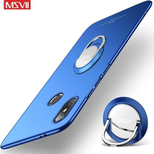 Mi A2 Lite Case MSVII Slim Frosted Cases For Xiaomi Mi A2 Lite Case Xiomi A3 Lite Ring Holder Cover For Xiaomi Mi A3 Lite Cases