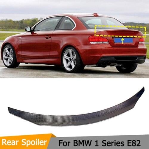 For BMW 1 Series E82 125i 120i 128i Coupe 2 Door Real Carbon Fiber Trunk Lip Spoiler Wing 2007-2012