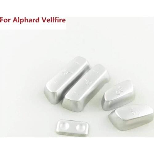 For Toyota Alphard Vellfire 2016 ABS chrome car seat adjustment switch button knob cap moulding trim car accessories styling