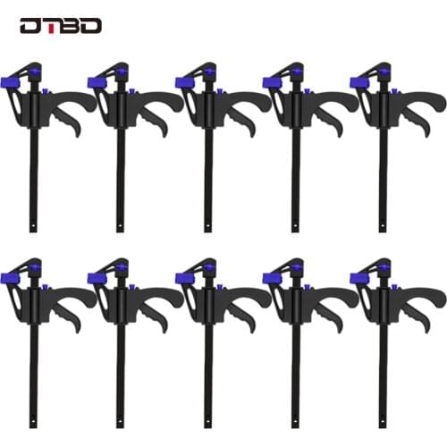 DTBD Quick Ratchet Release F Clamp Woodworking Work Bar 6/8/10pcs F Clamp Clip Set Gadget Tool DIY Hand Tool 4 Inch Wood Working
