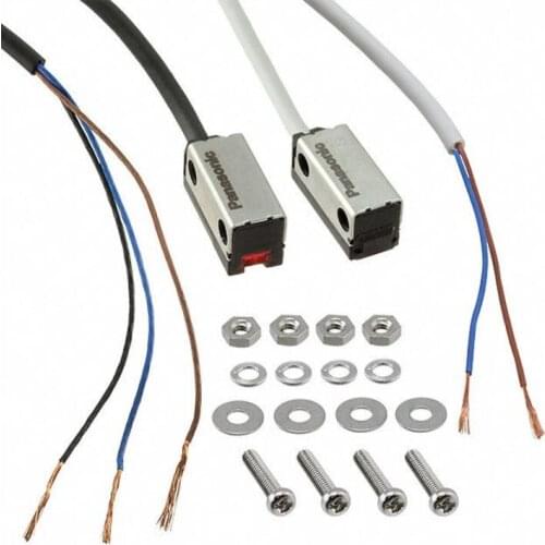 EX-Z12B = EX-Z12BD + EX-Z12E Sensor; Photoelectric; Thrubeam; 200mm Range; Side-Sensing; Dark-ON; NPN Output