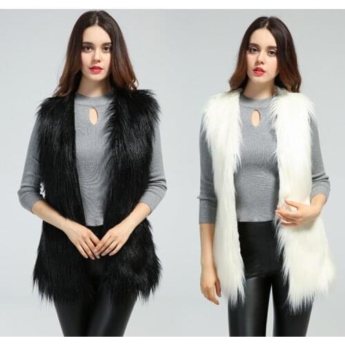 Imitation fur sales winter new fashion imitation fur vest wholesale 7 colors optional fur coat women black fur coat fur coat