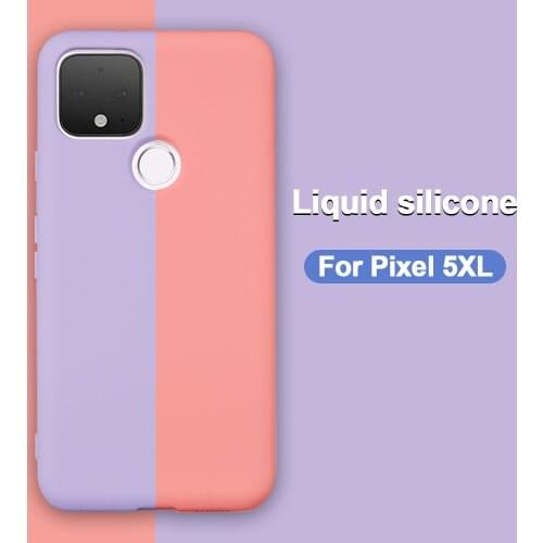 Capa For Google Pixel 5 XL 5XL Case For Google Pixel 5XL Soft Liquid Silicone Back Case For Google Pixel 5 4 XL 4XL Full Cases