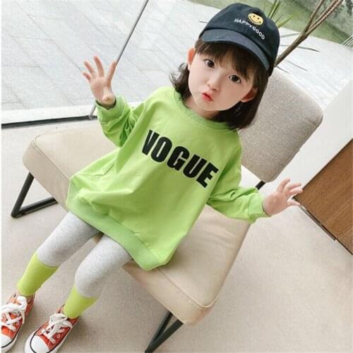 Oso feliz Baby girls autumn clothes 2020 new trend suit girls spring and autumn childrens cotton sweater girls two-piece suit