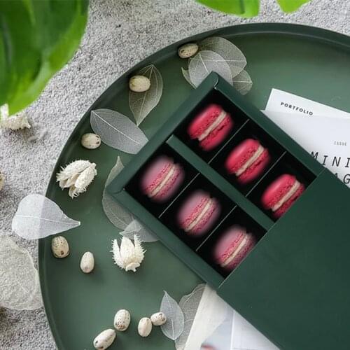 Matcha Green 10 Capsule Cookies Button Biscuit Packaging Box Chocolate Gift Box For Baby Shower Birthday Wedding Party Supply