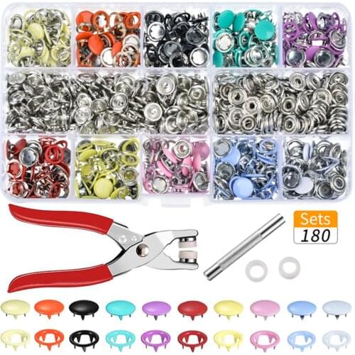 DIY Metal Snaps Button Fastener Plier Press Tool Kit for for Sewing Crafting