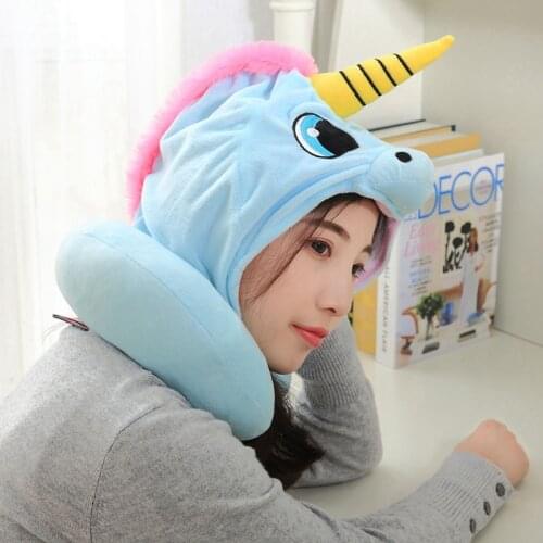 Soft Unicorn Pillow Hat Plush Toy Unicorn Plush Pillow Cushion Soft Plush Toys New Style Doll Gift For Children