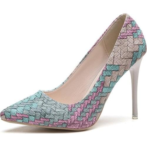 2020 New Womens High-heeled Shoes Four Seasons Fashion Thin Sexy Pointed Casual Professional Occasions Temperament Shoes B23-19