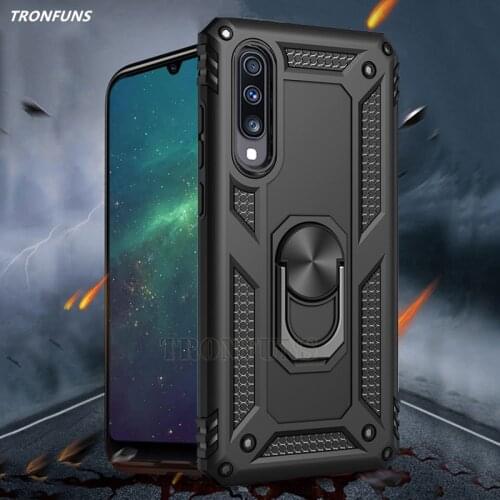 Luxury Shockproof Armor Case On The For Samsung Galaxy A10 A20 A30 A40 A50 A70 M10 M20 Cover Shell Car Magnetic Ring Case Capa
