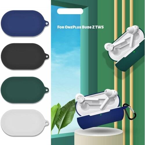 Silicone Protective Shell For OnePlus Buds Z Headset Case Earphone Protector Cover Case With Keychain Earphones Accessories