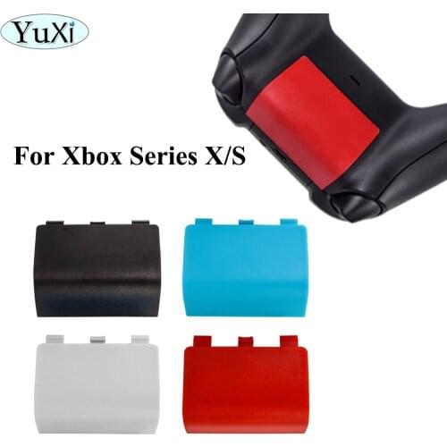 YuXi Black Red Blue White Replacement Battery Back Cover Lid Door Shell for XBox Series S X Controller Plate Case