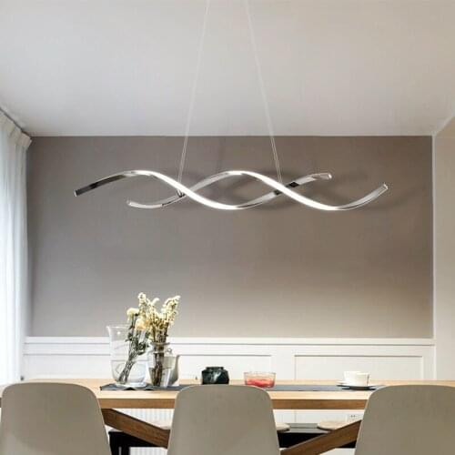 LODOOO Modern Led Pendant Lights For Living Room Bedroom Chrome/Gold plating Aluminum kitchen Led Pendant Lamps Indoor Fixtures