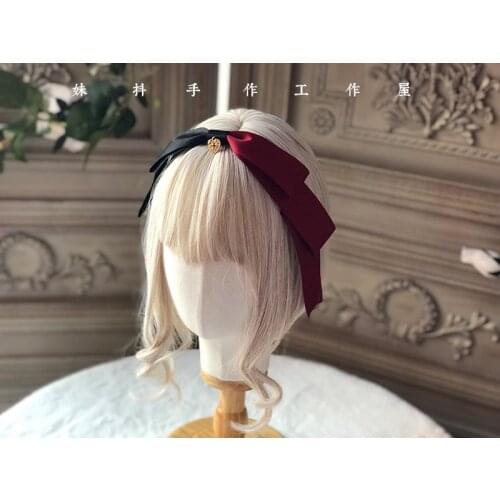 Patchwork Sweet Handmade Headwear Hairband Headband Hair Ribbon Lolita Bows Elegant Daily Original Design Multicolor
