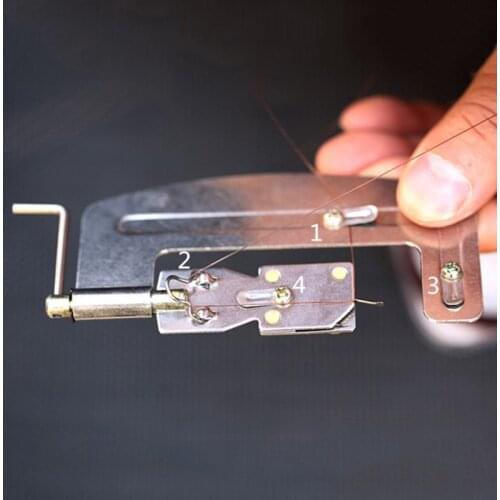 XSXS--1Pc Stainless Steel Semi-automatic Fishing Hook Line Tier Tie Binding Device Tool
