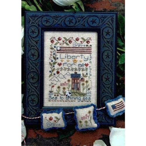 Gold Collection Embroidery Liberty Notes Counted Cross Stitch Websites with 100% Cotton Flosses & Free Shipping for Home Decor