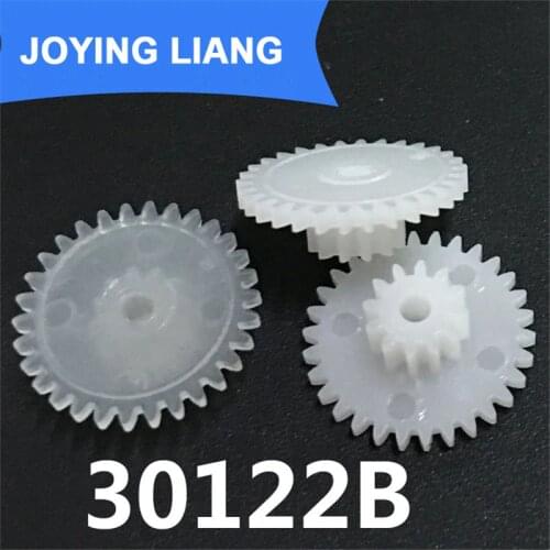 30122B 0.5M Plastic POM Gear Diameter 16mm 30 Teeth 12 Teeth Double Layer Gear 2mm Hole DIY Toy Parts Accessories