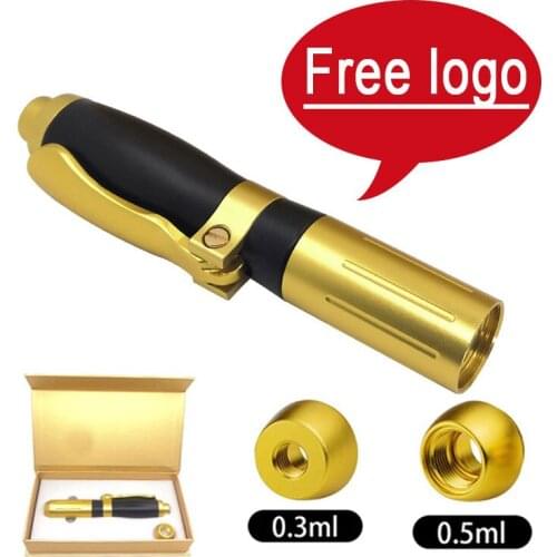 5pcs Free logo Hyaluron Pen Anti-wrinkle Pen 0.3&0.5ml lips filler Lifting No-Needle Mesotherapy Acid Gun Skin Beauty Tool