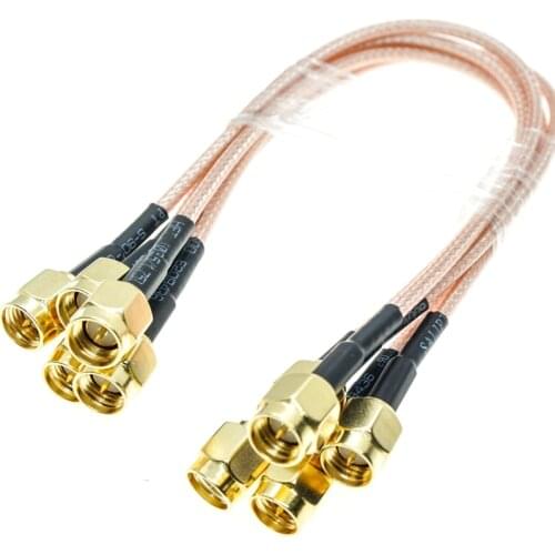 5Pcs/lot SMA male plug to SMA male adapter RF Cable Jumper pigtail RG316