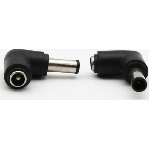 5x DC Power 5.5x2.1mm Female To 6.0x4.4mm Male w/ Pin Plug 90 Degree Right Angle Power Adapter Connector