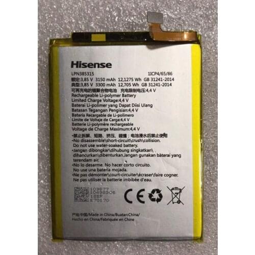 100% NEW High Quality for Hisense LPN385315 Phone Battery 3.85V 3150mAh for Hisense Phone Battery