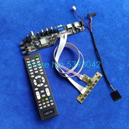 For LP140WH2 (TL)(L1)/(TL)(L2)/(TL)(L3)/(TL)(L4)/(TL)(L5) 40-Pin LVDS panel 1366*768 USB+AV DVB-T 3663 controller board kit
