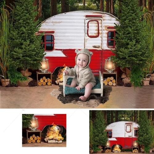 Gone Camping Photography Backdrops for Newborn Forest Adventure Awaits Birthday Portrait Photographic Studio Photo Backgrounds