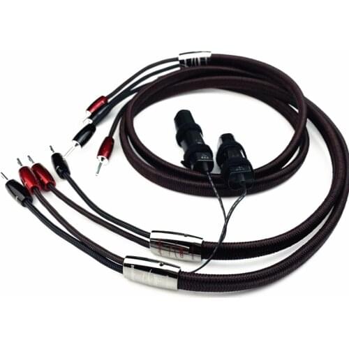 Hi-end Comet Speaker Cable Banana Plug Silver Plated Spade Hifi Audio Line with 72V DBS