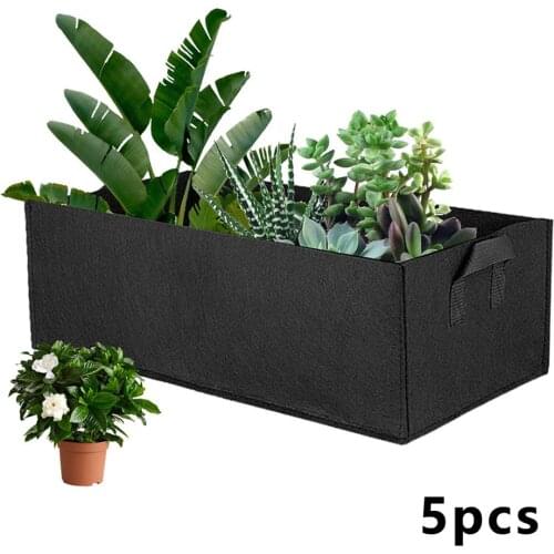 Square Fabric Grow Bag Pot Bags Garden Planting Bag Vegetable Planting Bag Planter Pot with Handles Garden Planting Containers