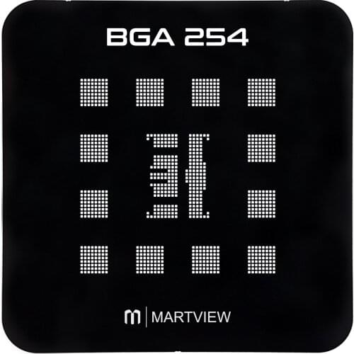 Martview EMMC / EMCP / UFS BGA254 Black Reballing Stencil Tin Net