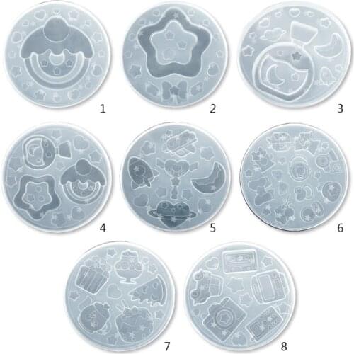 Cute Universe Quicksand Epoxy Resin Mold Pendant Silicone Mould DIY Crafts Jewelry Decorations Casting Tools