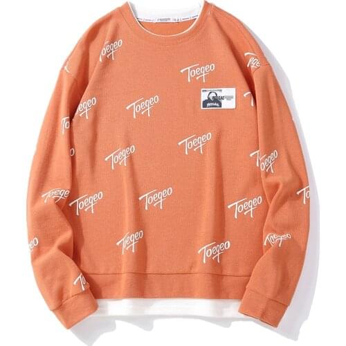 Fashion Pullover Mens 2021 Spring and Autumn Couples Harajuku Loose Casual Sports Mens Round Neck Pullover Men