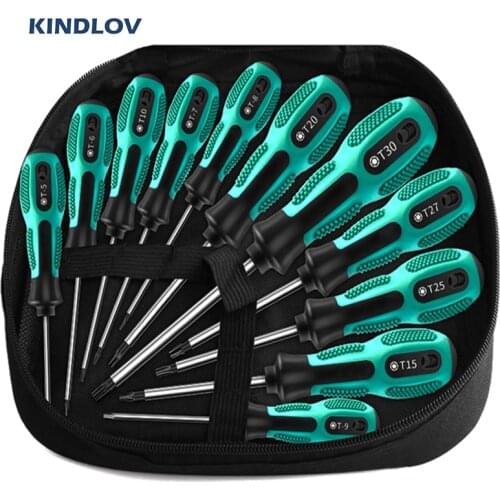 KINDLOV Torx Screwdriver Set 3/6/11Pcs Insulated T5-T20 Magnetic Bit Tools Screw Driver Kit Non-slip Handle Repair Hand Tools