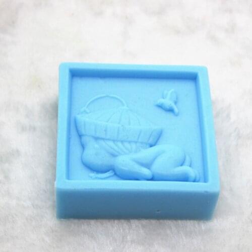 New Product!!1pcs Children On Their Faces (C902) Silicone Handmade Soap Mold Crafts DIY Mould