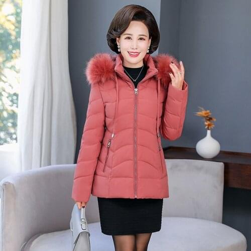 Solid women winter long parka thick causal jackets office ladies slim plus size hooded fur collar coat femme warm outwear mujer