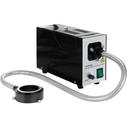 AmScope 150W Fiber Optic Microscope Ring Light Illuminator for Stereo Microscopes HL250-BR