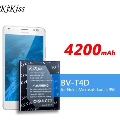 Original KiKiss Battery BV-T4D for Microsoft Lumia 950 XL CityMan Lumia 940 XL RM-1118 BV T4D BVT4D 4200mAh For Nokia Lumia 950