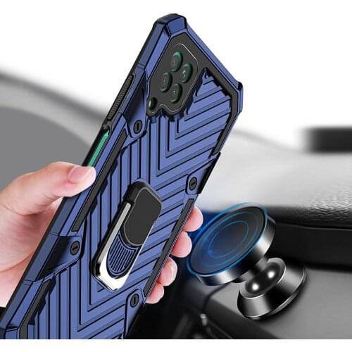 Heavy Duty Protection Case For Huawei P40 lite P Smart 2021 Y6P Y7P Y5P 2020 Armor Shockproof Ring Holder Hard Back Phone Cover